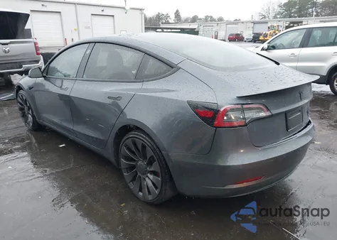 2022 Tesla Model 3 Performance Dual Motor All-Wheel Drive from USA, damaged, VIN 5YJ3E1EC2NF269861